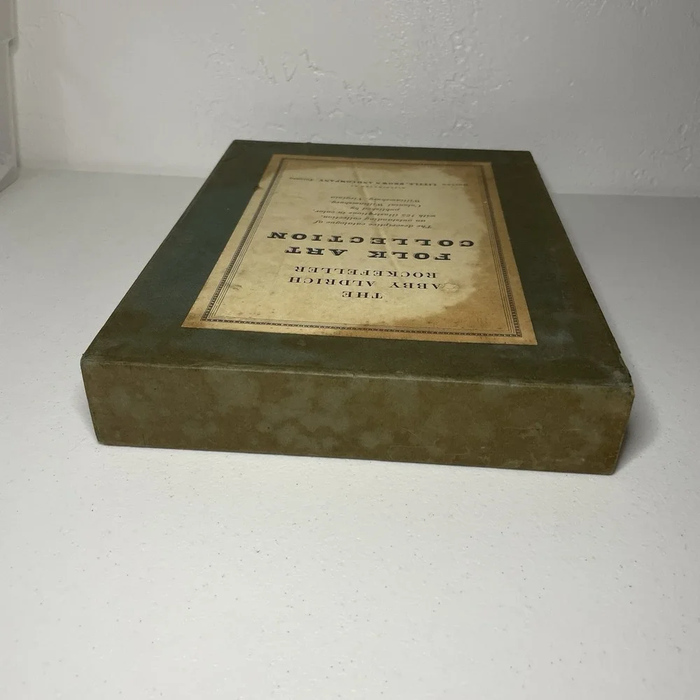 Vtg 1st‎ Edition Abby Alderich Rockefeller Folk Art Collection Book & Box 1957